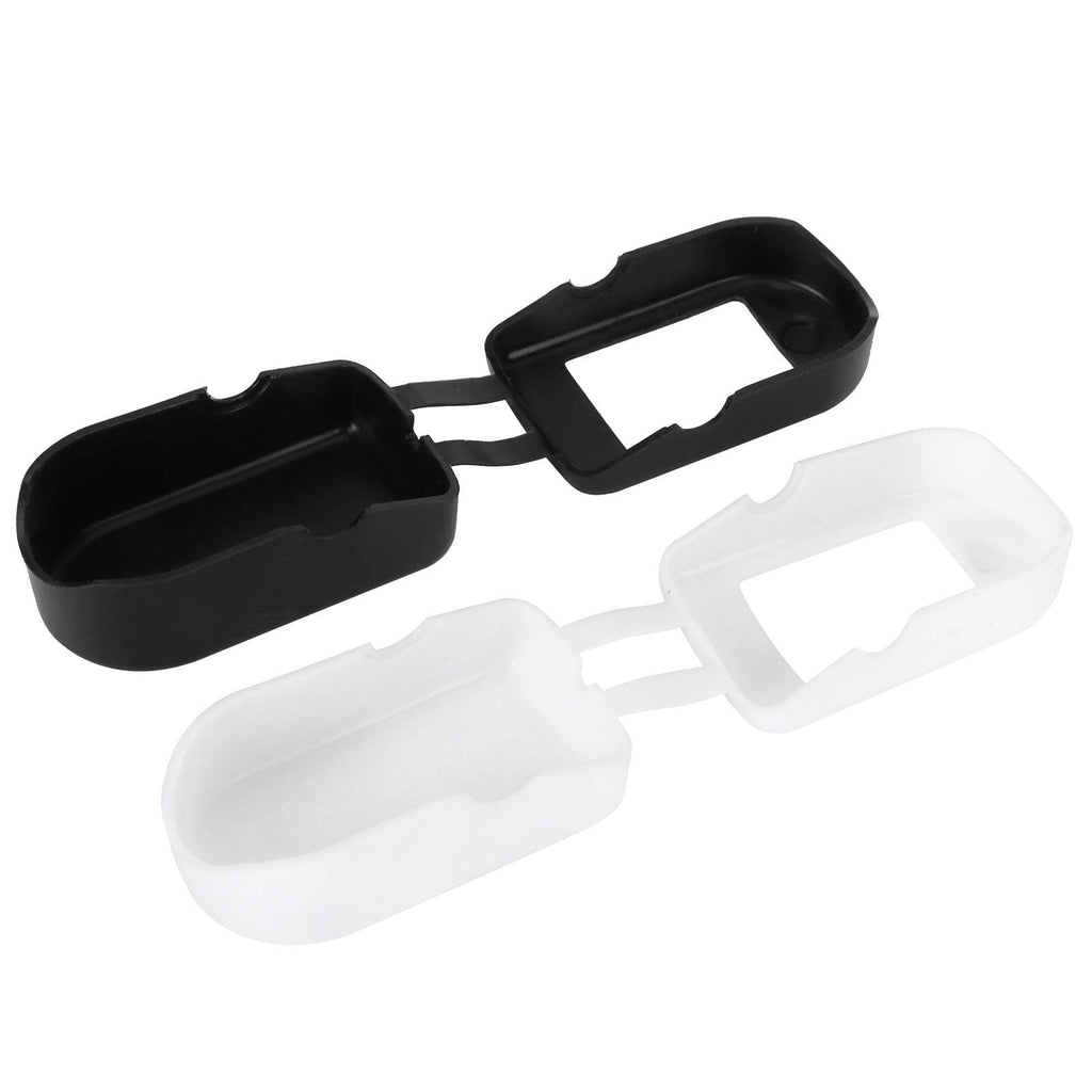 [Australia] - Fybida Oximeter Case Fingertip Pulse Cover Oximeter Silicone Protector wear‑Resistant Home for Travel House(Black+White) Black+white 