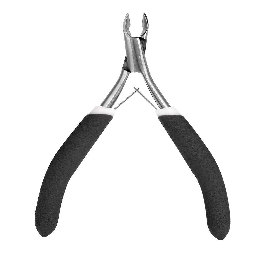 [Australia] - Nail Cuticle Nipper Stainless Steel Dead Skin Scissor Nail Clipper Manicure Tool for Home Nail Salon (Black) Black 