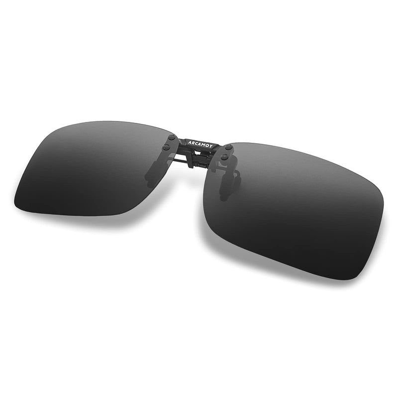 [Australia] - ARCAMOY Clip on Sunglasses Over Prescription Glasses Polarized Anti Glare Flip Up UV Protection Driving Glasses For Men Women Black 