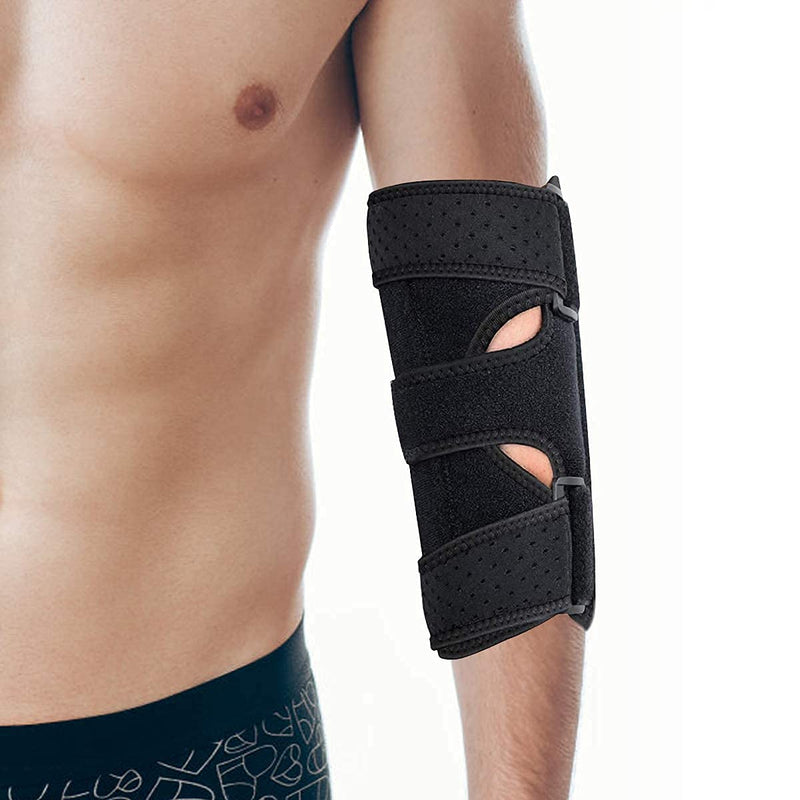 [Australia] - Elbow Brace, Elbow Support, Night Elbow Sleep Support, with 2 Removable Metal Splints, for Sprained Elbows, Tendonitis, Arthritis, Elbow Immobilized, Sports Injury Recovery 