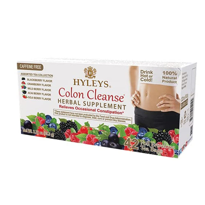 [Australia] - HYLEYS Tea Wellness Colon Cleanse 5 Flavor Assorted Tea, 42 Count, 1 Pack Assorted 42 Ct 42 Count (Pack of 1) 