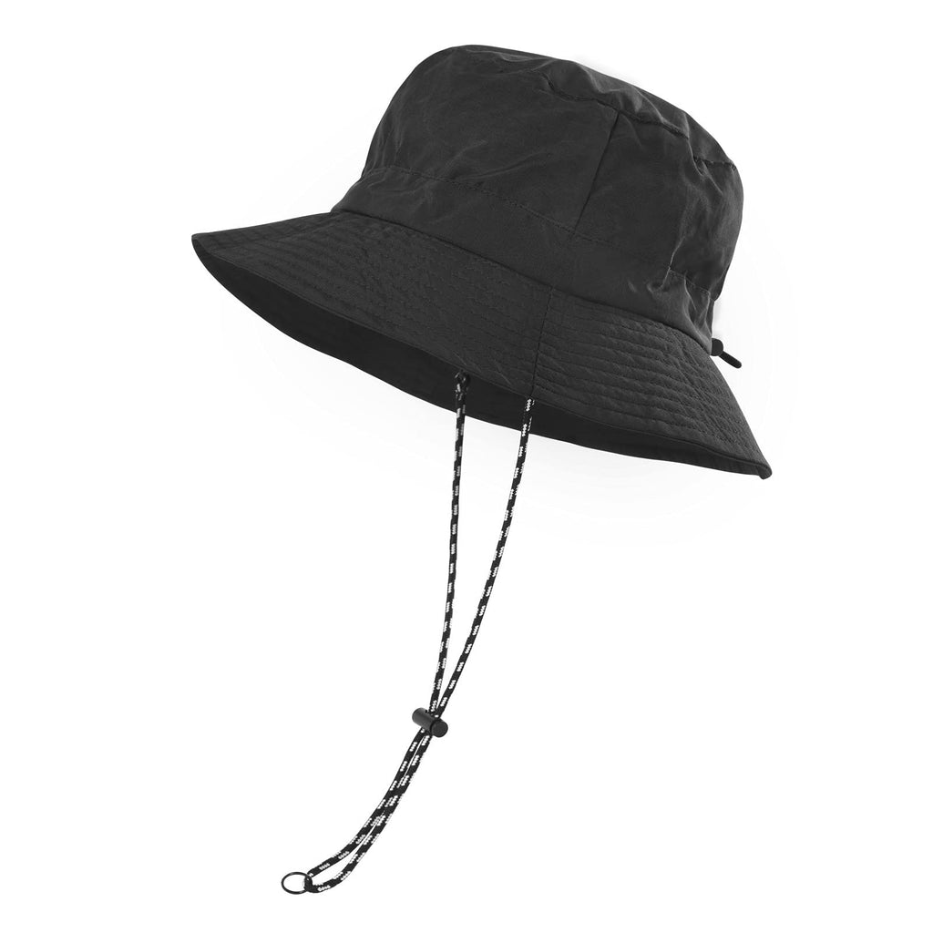 [Australia] - FEICUI Men Women Outdoor Bucket Hat Quick Dry Packable Boonie Hat UV Protection Sun Hat Black 