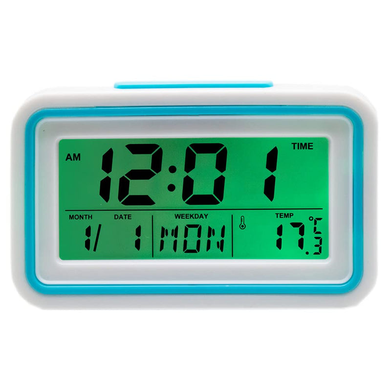 [Australia] - English Talking Alarm Clock with Date, Day and Temperature, for Low Vision or Blind (Blue) Blue 