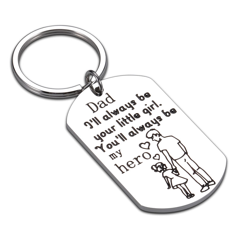 [Australia] - Father Daughter Gifts Daddy Keychain for Papa New Dads Stepdad Father in Law Mens Gifts Fathers Day Birthday Christmas Valentines Gifts for Dad from Daughters Kids Wife Keyring Presents Dad Gift Ideas 