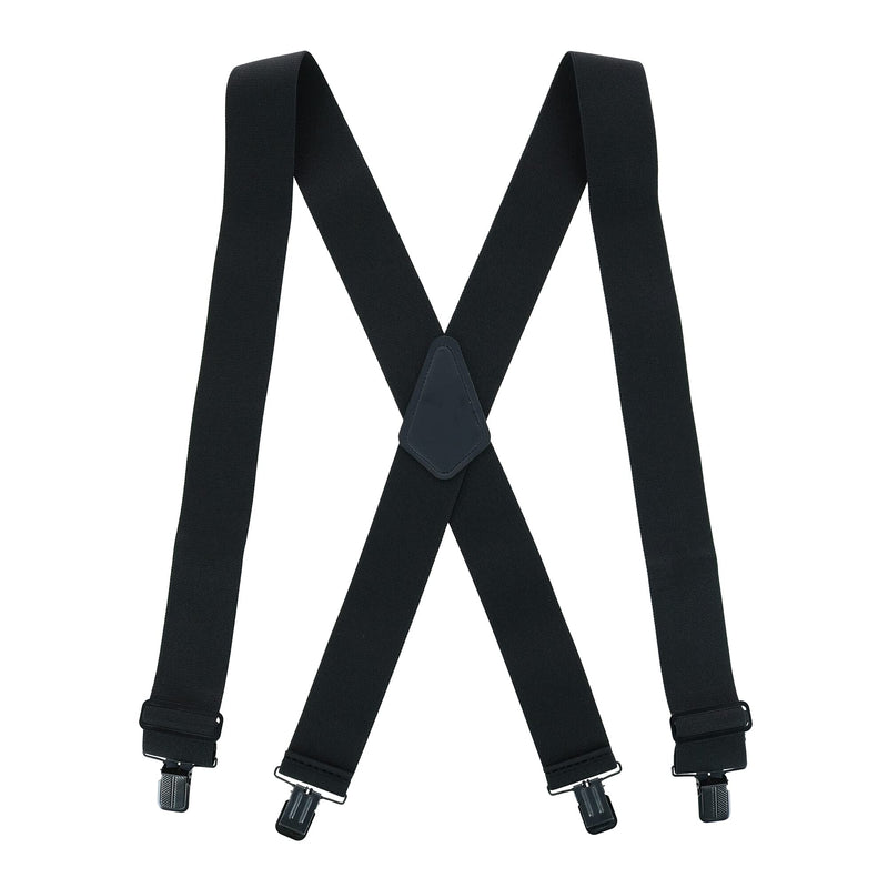 [Australia] - Perry Suspenders Men's Big & Tall Solid Color X-Back Clip-End Suspenders X-Large Black 