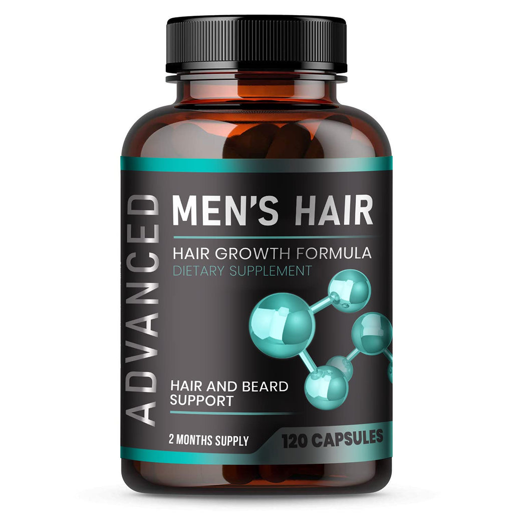 [Australia] - Hair Growth Vitamins For Men - Anti Hair Loss Pills. Regrow Hair & Beard Growth Supplement For Volumize, Thicker Hair.Stop Hair Loss And Thinning Hair With Biotin & Saw Palmetto Hair Vitamins.120 Caps 