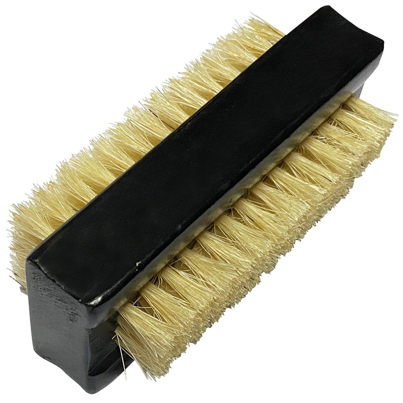 [Australia] - Coralpearl Wooden Nail Brush Cleaner Black X 1 in Natural 100% Boar Bristle for Cleaning Hand Finger Foot Toe, Fingernail Toenail Scrub Brush for Men Women Kids Manicure Pedicure Care (Two sided) Two sided 