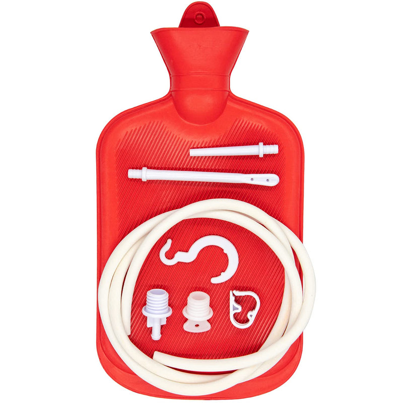 [Australia] - Enema Bag Kit 2 Quart Enema Bag with 5ft Long Hose, Multi-Size Tips and Controllable Water Flow Clamp for Colon Cleanse Enemas 