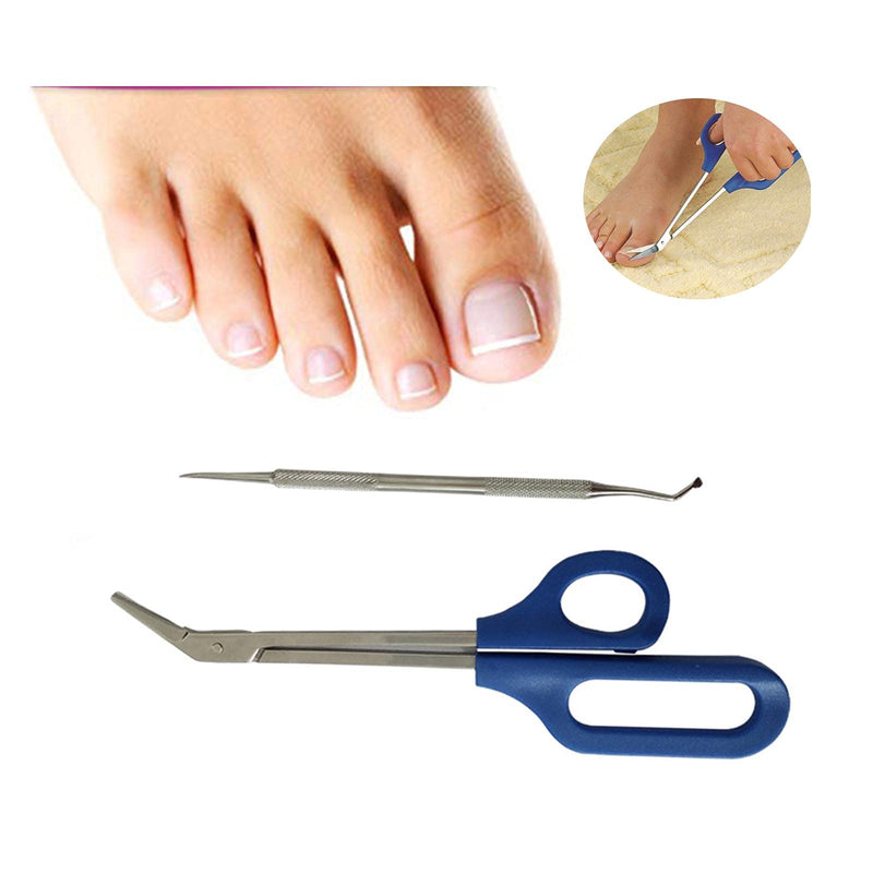 [Australia] - Nail Cuticle Pusher W/Cuticle Trimmer, 2Pcs Professional Stainless Steel Cuticle Cutter,Soft Handle,Lightweight Cuticle Nipper Cuticle Remover Pedicure Manicure, Essential Tool For Pedicures 