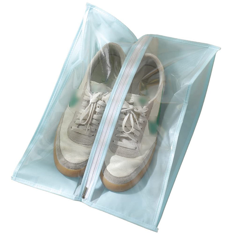 [Australia] - TIFFAXA Water Resistant Travel Shoe Bags, Shoe Storage Organizer Shoe Pouch with Zipper, for Men Women Medium Blue 