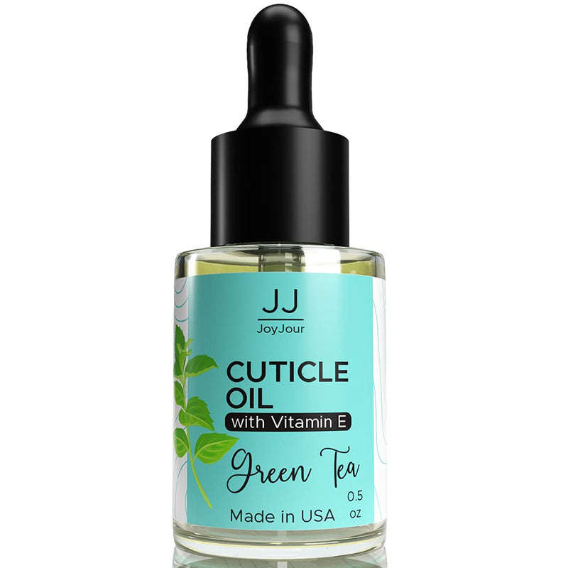 [Australia] - JoyJour Premium Cuticle Oil - Heals Dry Cracked and Rigid Cuticles. Nourish and Moisturize Nails. 0.5 oz (Green Tea) Green Tea 