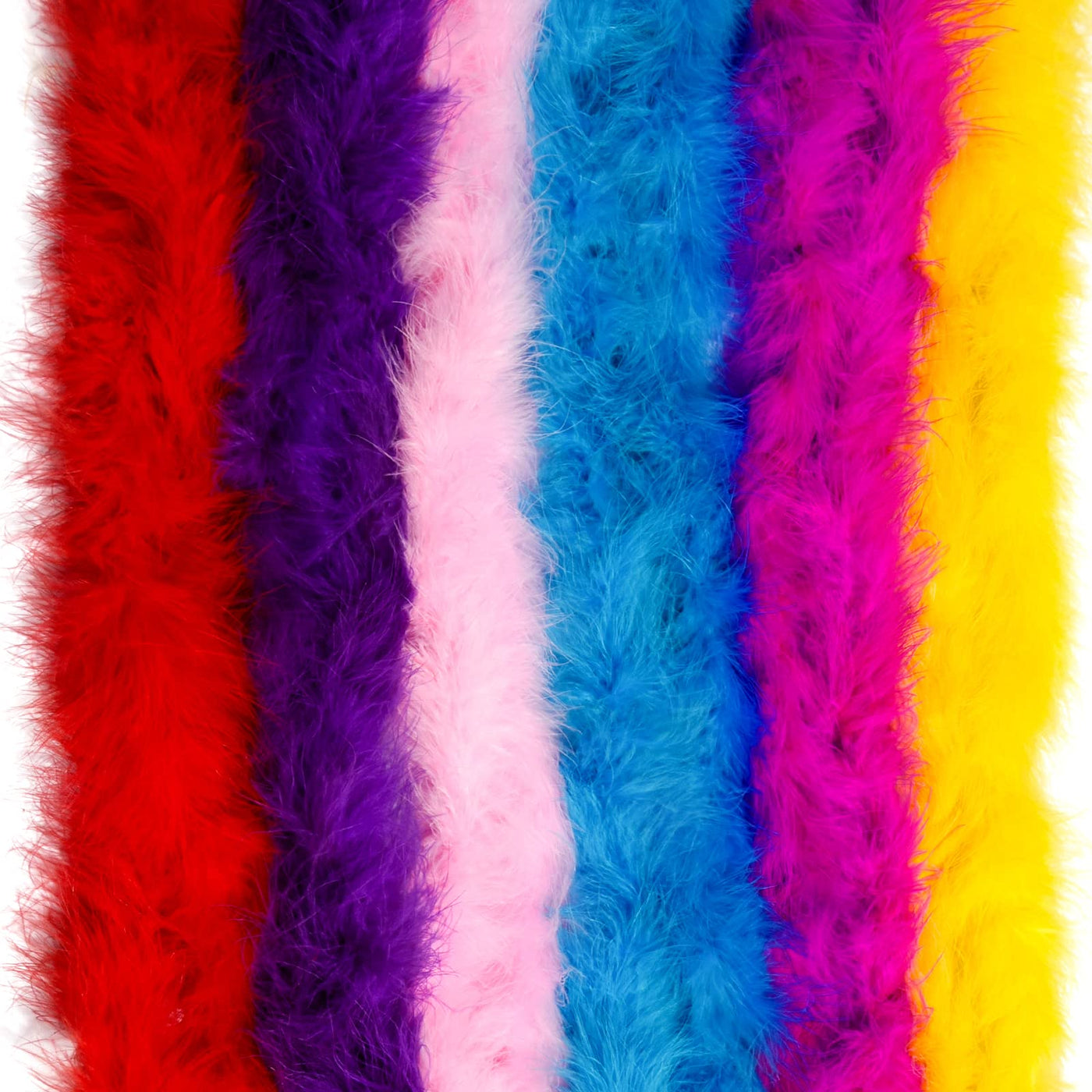cynthiasfeathers Wholesale 8 Pieces 100 Gram Chandelle Feather Boas Dancing Crafting Party Dress Up Halloween Costume Decoration 6 Color Choices