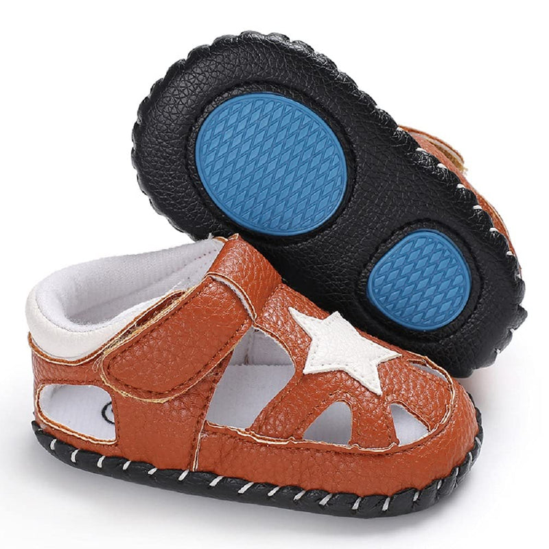 [Australia] - Infant Toddler Baby Boys Sandals Soft Anti-Slip Infant Summer Outdoor First Walkers Sandal Shoes 0-6 Months Infant Brown 