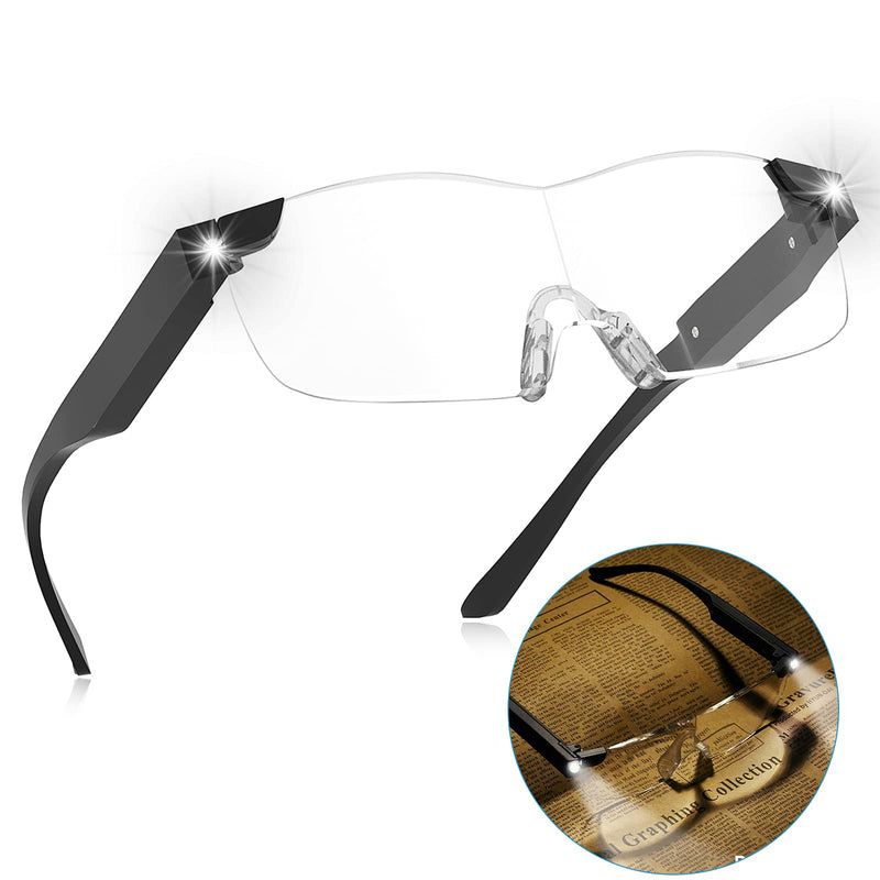 [Australia] - Magnifying Glass with Light,160% Lighted Magnifying Glass,Rechargeable LED Lights, Magnifying Glasses Hands Free for Hobbies,Reading,Close Work,Crafts and More-G 160% Gray 