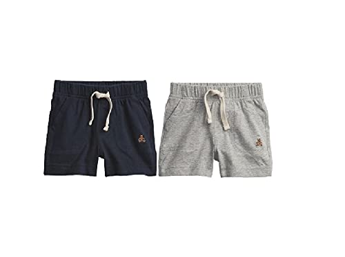 [Australia] - BabyGap Gap 2-Pack Mix and Match Pull-On Baby Shorts, Grey and Navy 3-6 Months Multi 