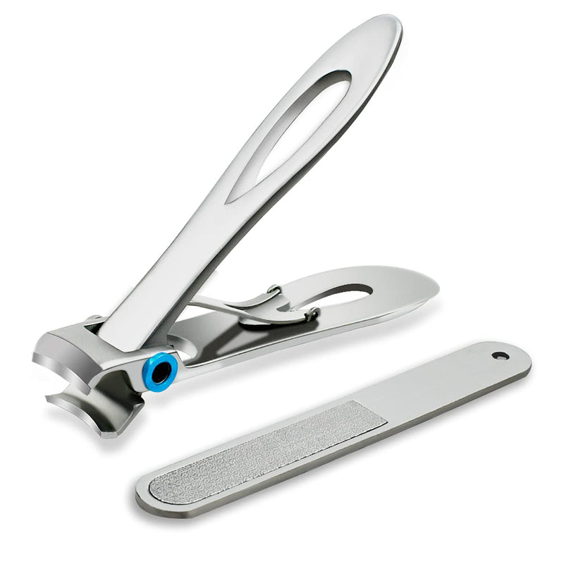 [Australia] - Nail Clippers for Thick Toenail 15mm Wide Jaw Opening Nail Clipper Stainless Steel Thick Fingernail Clippers for Men & Women Oversized Seniors Nails Cutter Extra Large Toenails Clippers (Silver) 