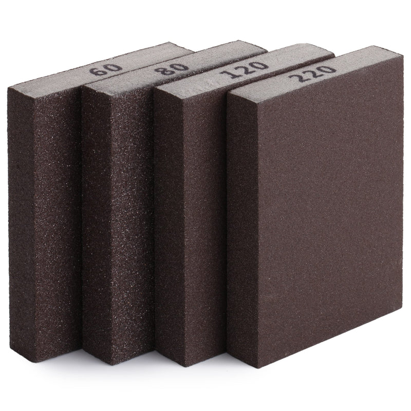 [Australia] - Bates- Sanding Sponge, 4 Pack, 60/80/120/220 Grit Assortment, Sanding Block, Washable and Reusable, Sandpaper Block, Sanding Blocks for Wood, Drywall Sanding Block, Sanding Sponges Variety Pack. 