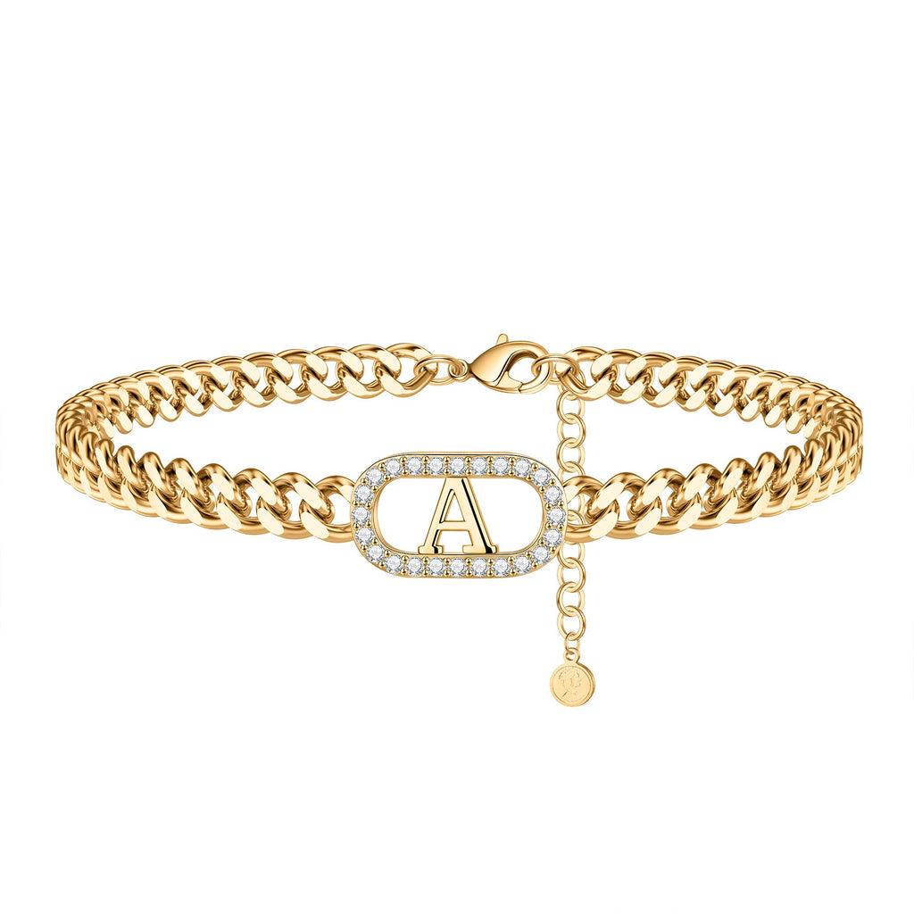 [Australia] - IEFWELL Gold Initial Ankle Bracelets for Women, 14K Gold Filled Gold Anklets for Women Handmade Gold Ankle Bracelets for Women Ankle Bracelets Gold Jewelry A 
