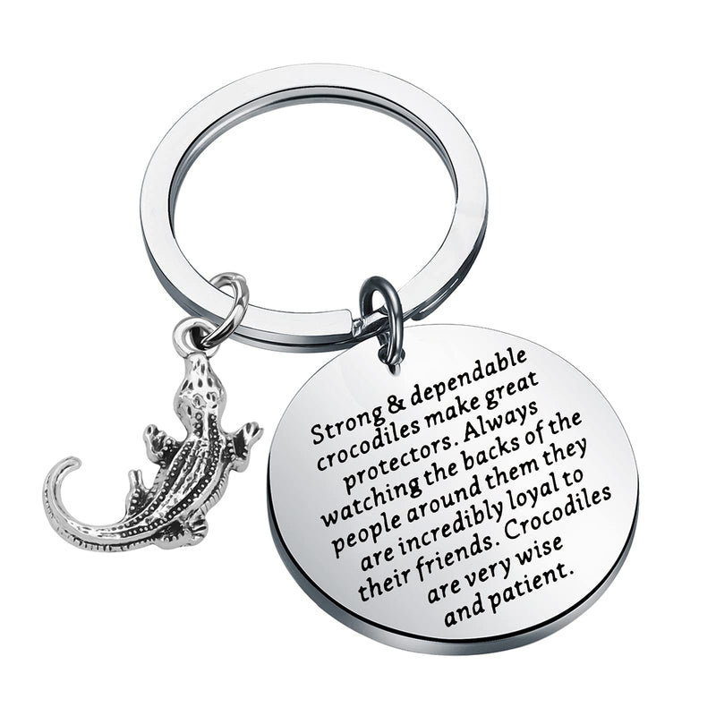 [Australia] - bobauna Crocodile Keychain Alligator Jewelry Gift For Gator Lover Strong And Dependable Crocodiles Make Great Protectors Strong Dependable Crocodiles Keychain 