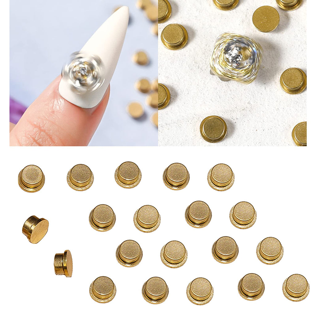 [Australia] - 20 Pcs Spinning Charms Nail Art Rotating Nail Charms Rotary Bearing Rotating Tool DIY Tool for 3D Nail Charms Ring Charms Nail Art Designs DIY Crafting Jewelry Accessories 20Pcs 