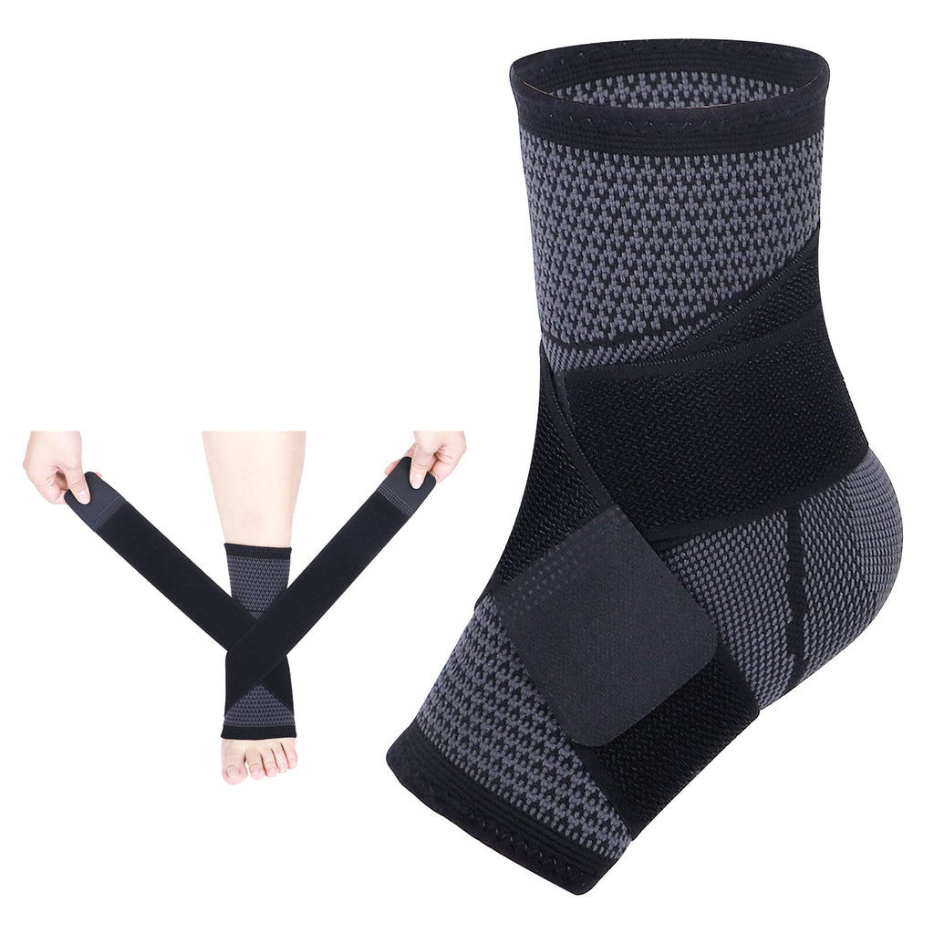 [Australia] - Ankle Braces, Adjustable Compression Ankle Support Men & Women for Injury Recovery, Achilles support and Strong Ankle Brace Sports Protection, Stabilize Ligaments-Eases Swelling and Sprained Ankle Large 