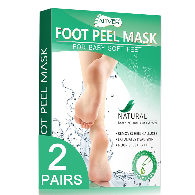 [Australia] - Foot Peel Mask - Original Foot Peeling Exfoliator For Cracked Heels, Dead Skin & Calluses - Natural Ingredients Foot Care Removes & Repairs Rough Heels, Dry Toe Skin - Get Baby Soft Feet With No Pain - For All Skin Type Women & Men , 2 Pairs 