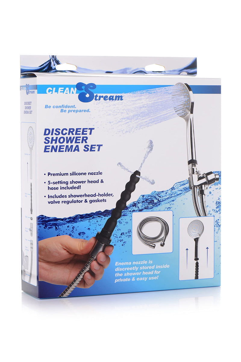 [Australia] - Cleanstream Discreet Silicone Shower Enema Set, Black 