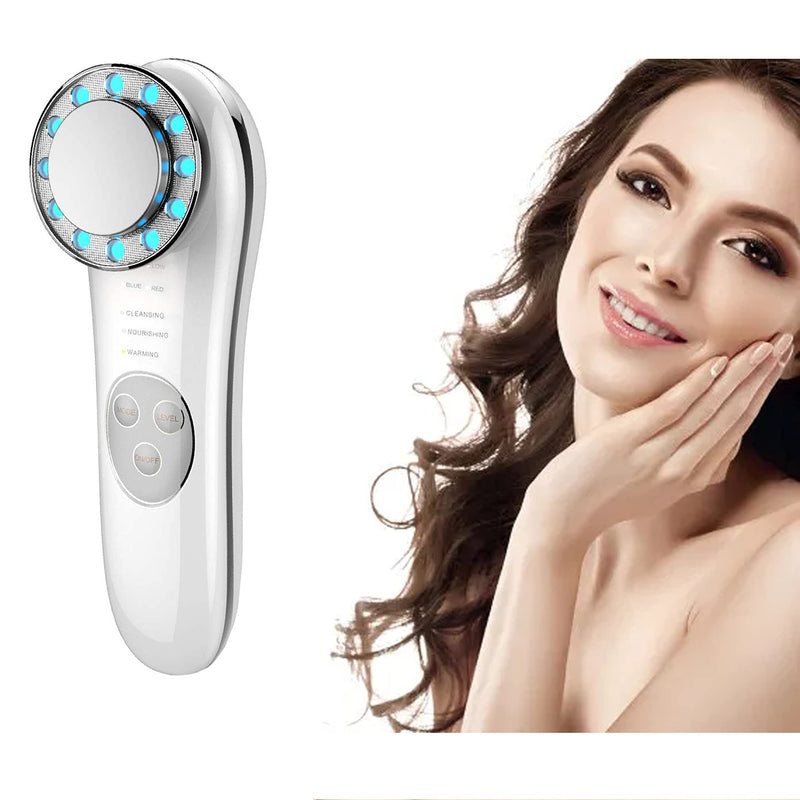 [Australia] - 7 in 1 Face Massager, Daily Care-Firming-Vibration Facial Massage, Anti-Aging-Skin Tightening-Wrinkle Reducing-Massage, Eye - Deep Cleaning Skin 