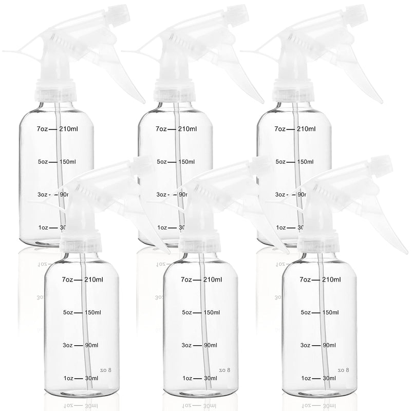 [Australia] - Youngever 6 Pack Empty Plastic Spray Bottles with Measurement, Spray Bottles for Hair and Cleaning Solutions (8 Ounce) 8 Ounce 
