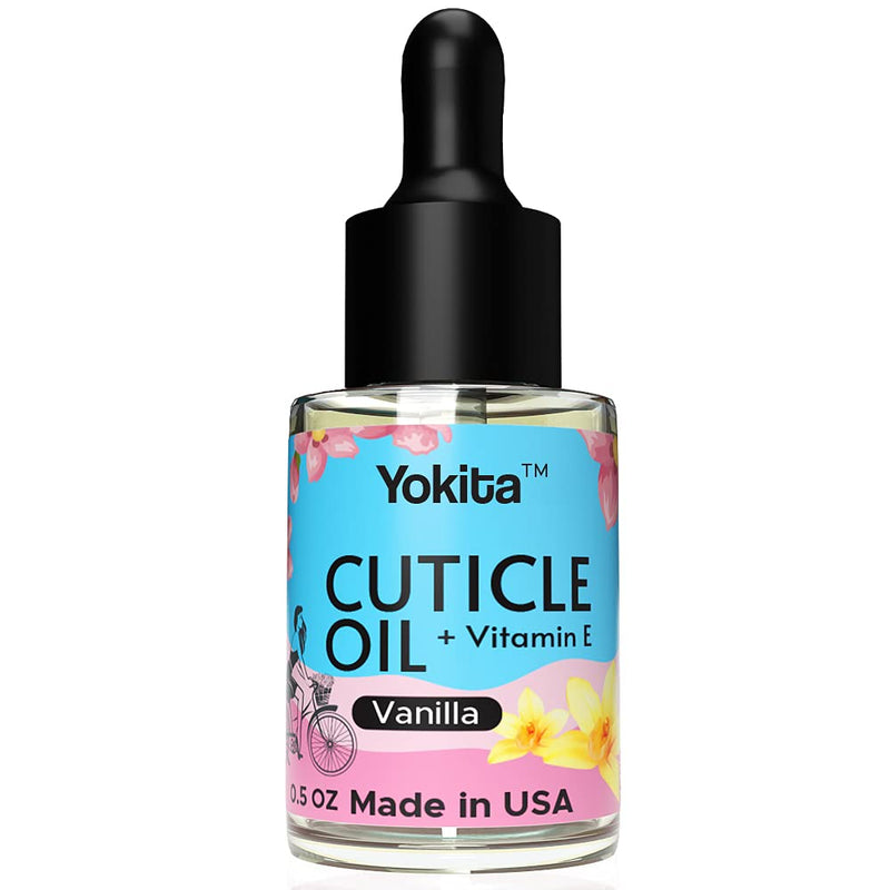 [Australia] - Yokita Premium Brush On Cuticle Oil Milk and Honey Natural Healing Infused, Soothes and Moisturizes Cuticles with Vitamin E 0.5 oz (Vanilla) Vanilla 