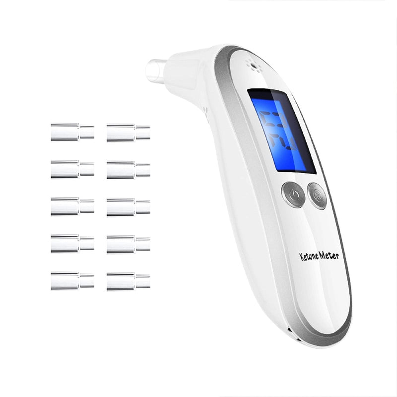 [Australia] - Ketosis Breath Tester, Ketone Meter Breathalyzer for Keto Health with 10pc Mouthpieces 
