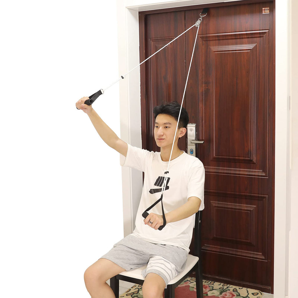 [Australia] - Fanwer Shoulder Pulley, Over the Door Pulley System for Shoulder Rehab, Shoulder Exercise Pulley for Physical Therapy, Assisting Rotator Cuff Recovery, Increase Flexibility Stretching, Range of Motion 