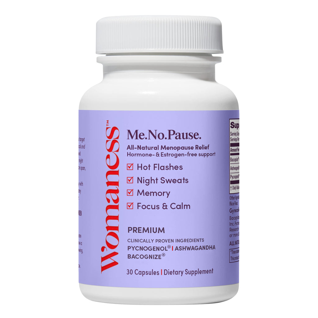 [Australia] - Womaness Me.No.Pause - Menopause Support for Hot Flashes, Night Sweats, Vaginal Dryness & Mood - Perimenopause Relief & Menopause Supplements for Women - Hormone & Estrogen-Free (30 Capsules) 