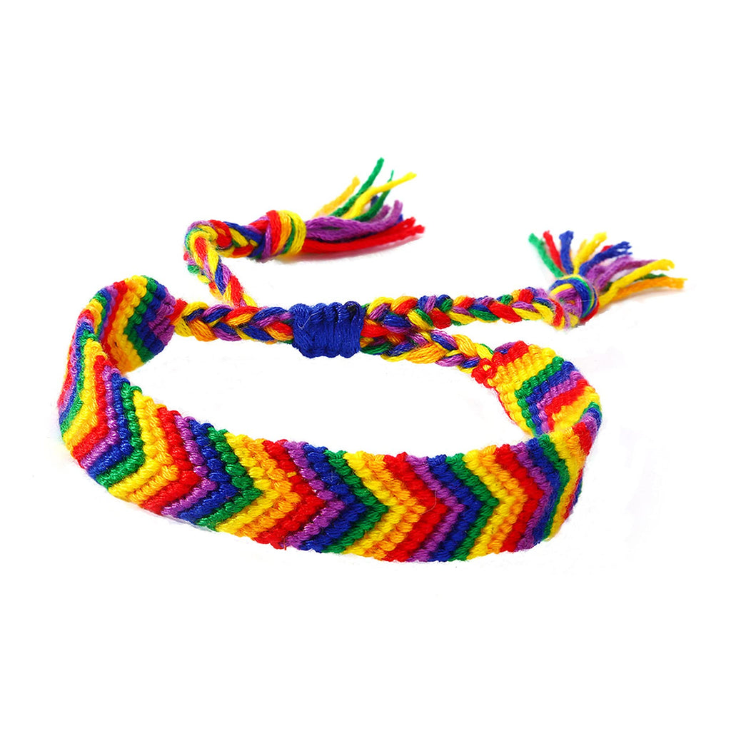 [Australia] - Hanpeelry Rainbow LGBT Bracelet Adjustable Pride Braided Woven Bracelet for Gay & Lesbian Handmade Friendship String Bracelet Gifts style 33 