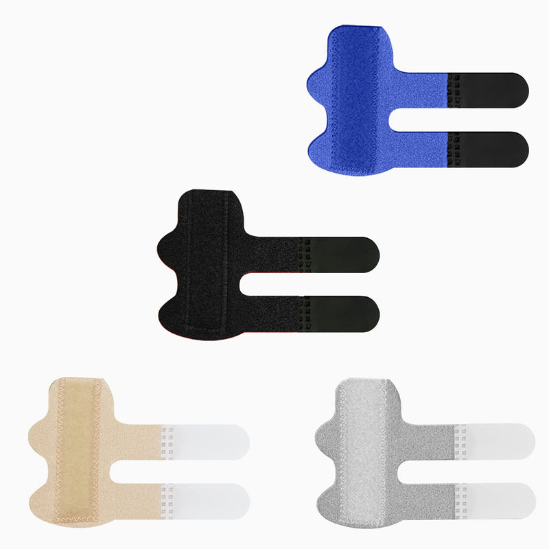 [Australia] - LUTER 4 Pcs 4Colors Finger Splints Finger Straightener Finger Support Finger Stabilizer Brace for Broken, Strained, Sprained, Swollen Fingers, Arthritis or Tendinitis 