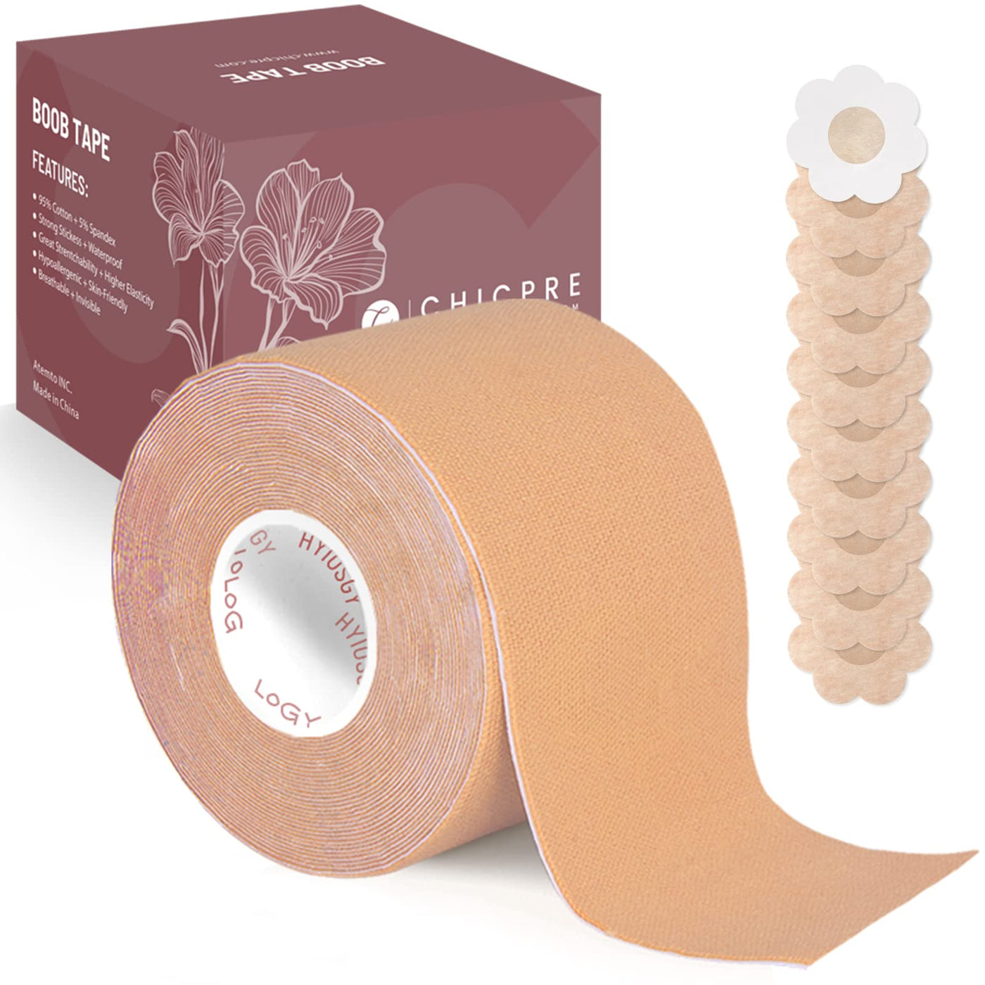 Boob Tape, Boobtape Lift Tape，Invisible nipple tape， Breast
