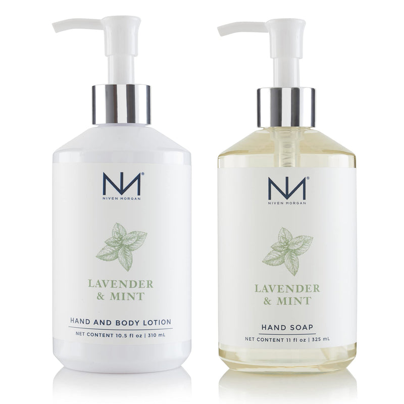 [Australia] - Niven Morgan Lavender & Mint Hand Soap and Lotion Set 
