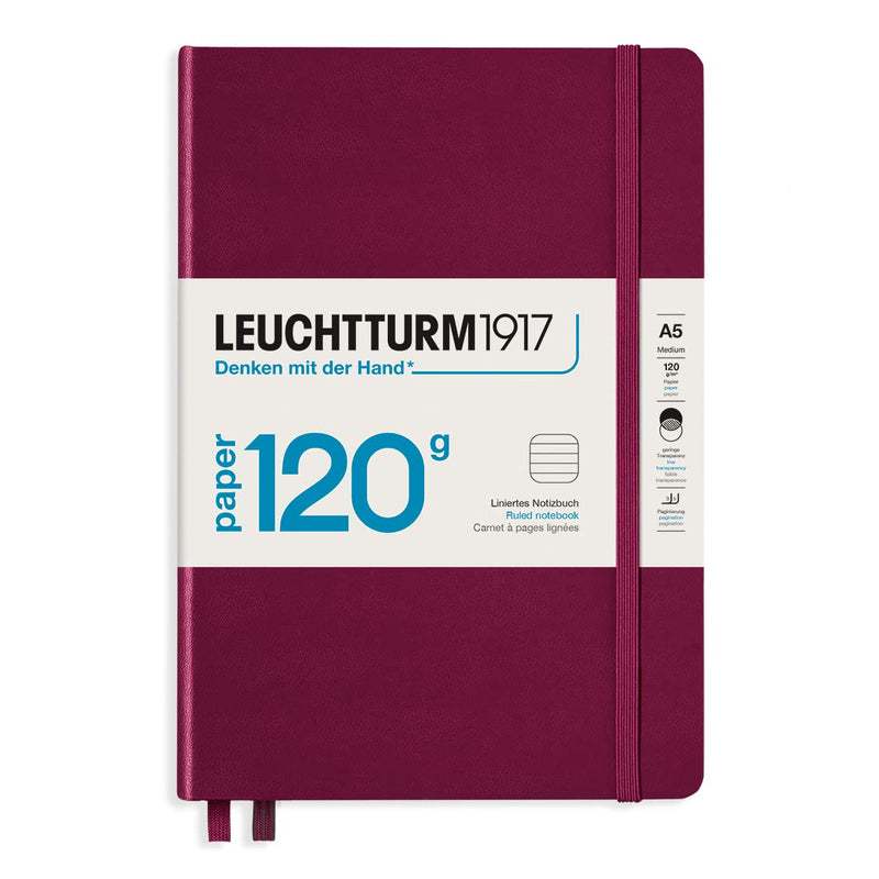 [Australia] - LEUCHTTURM1917 - 120G Special Edition - Medium A5 Ruled Hardcover Notebook (Port Red) - 203 Numbered Pages with 120gsm Paper Port Red 