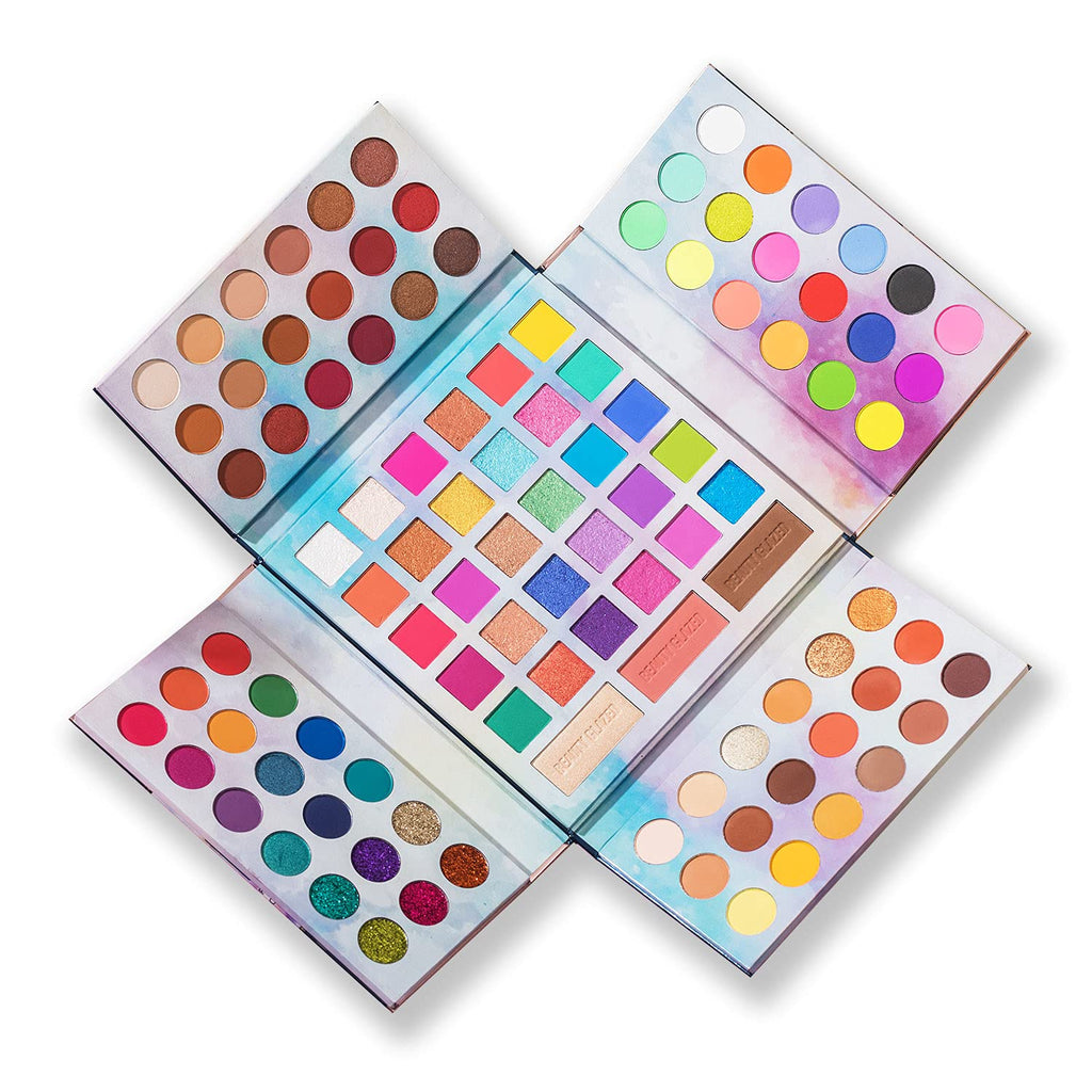 [Australia] - 105 Colors Makeup Eyeshadow Palette with Matte Blush Makeup Set, 5 in 1 Pastel Paradise Palette Neon Glitter Rainbow Shimmer Matte Eye Shadow Powder Long Lasting Blendable Make Up Pallet Gift Set 