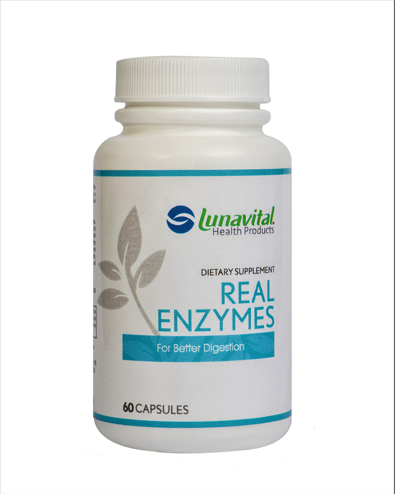 [Australia] - Lunavital Real Enzymes, 60 Capsules, Dietary Supplement for Better Digestion 