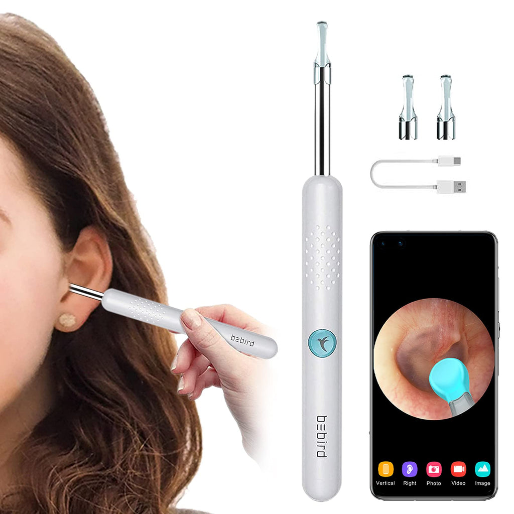 [Australia] - BEBIRD R1 Ear Wax Removal Tool Camera Endoscope, 1080P HD Otoscope Wireless Ear Cleaner with6 Led Lights Compatible with iPhone iPad Smart Phones&Tablets for Kids Adults&Pets (White) White 