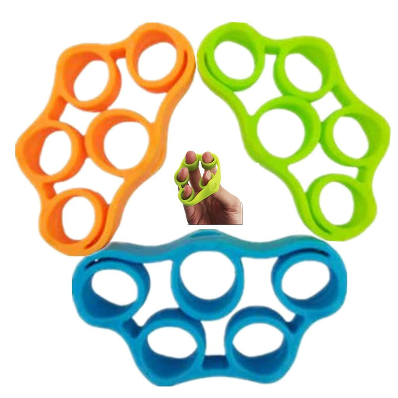 [Australia] - 3pcs Finger Stretcher Exerciser, Hand Grip Strengthener, Hand Exerciser,Forearm Exerciser Trainer Silicone Rings for Muscle & Rehabilitation 