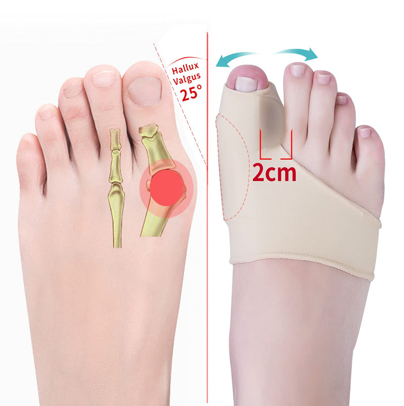 [Australia] - JANMISI Bunion Corrector, Orthopedic Bunion Splint for Men and Women, Big Toe Hallux Valgus Hammer Toe Straightener (Day and night use(L size)) Day and night use(L size) 