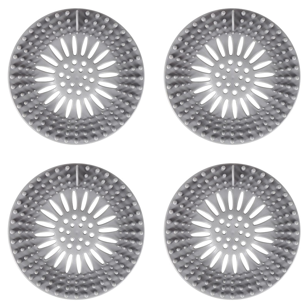 [Australia] - Uigos Hair Catcher Durable Silicone Hair Stopper Shower Drain Covers Easy to Install and Clean Suit for Bathroom Bathtub and Kitchen 4 Pack 