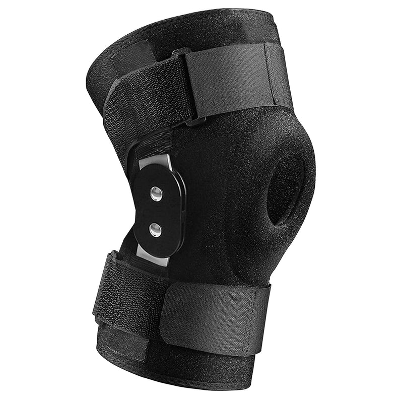[Australia] - Olamtai Knee Brace with side stabilizers, Adjustable Knee Pad Joint Support, Power Knee Stabilizer Pads, Effective Relief of ACL, Meniscus Tear, Tendinitis Pain, Suitable for Men and Women (Small) Black 