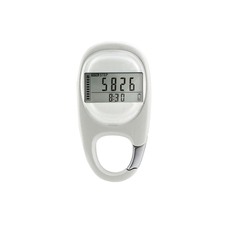 [Australia] - 3D Digital Step Counter for Walking Clip on Pedometer with Clip Activity Time 7 Days Memory Walking Distance Miles/km Exercise Fitness Activity Calorie for Men Women Kids White 