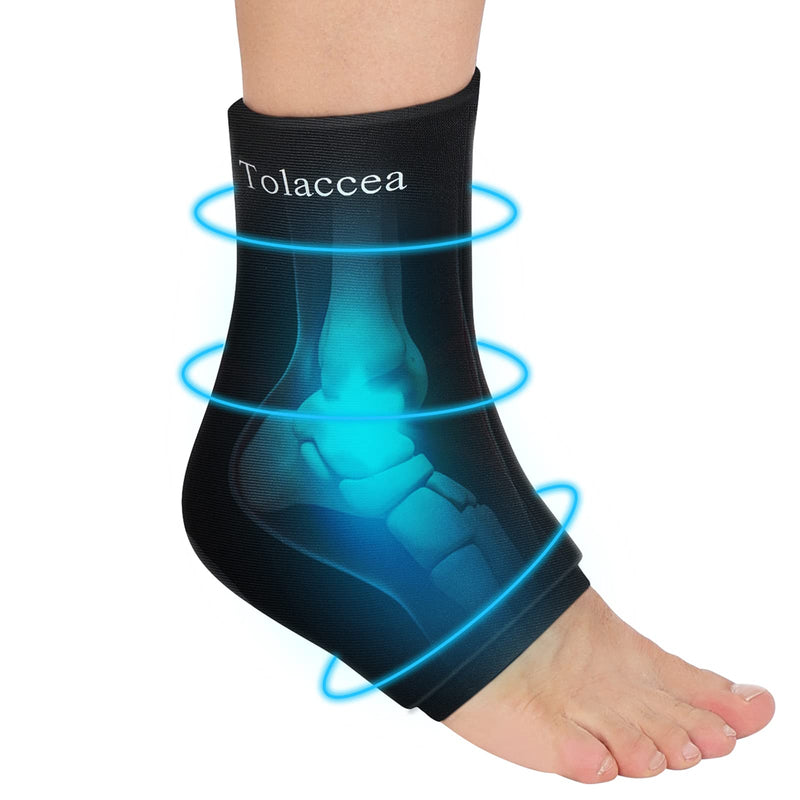 [Australia] - Ankle Foot Ice Pack Wrap for Injuries, Reusable Gel Ice Pack for Hot and Cold Therapies, Flexible Cold Pack for Achilles Tendonitis,Plantar Fasciitis,Swelling,Sprained,Post-Surgery Recovery L-(pack of 1) 