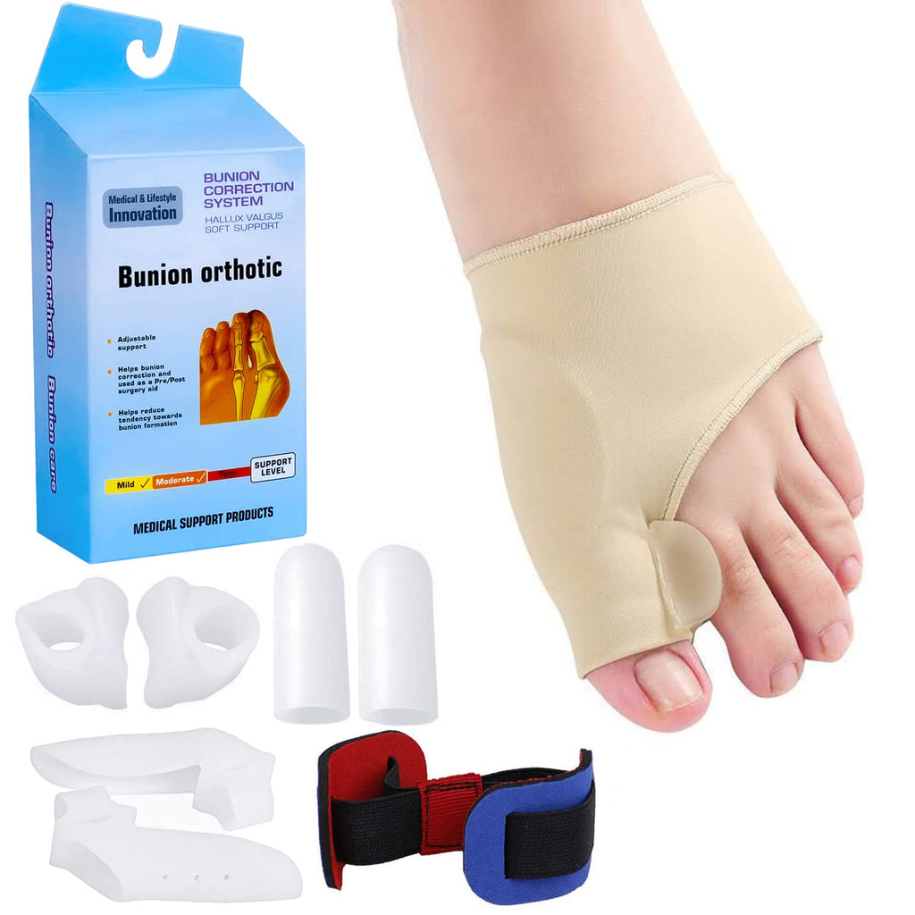 [Australia] - Bunion Corrector & Bunion Relief Protector Sleeves Kit for Women, Big Toe Joint, Hammer Toe Corrector, Bunion Splint Relief Socks, Toe Separators Spacers Straighteners Splint Aid Surgery Treatment, Treat Pain in Hallux Valgus 