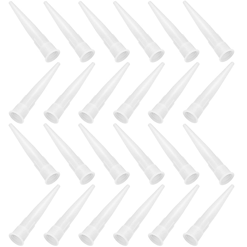 [Australia] - Kyuionty 36Pcs Plastic Caulk Nozzles, Caulk Extension Nozzle Tip Replacement for Caulking Gun (White) 