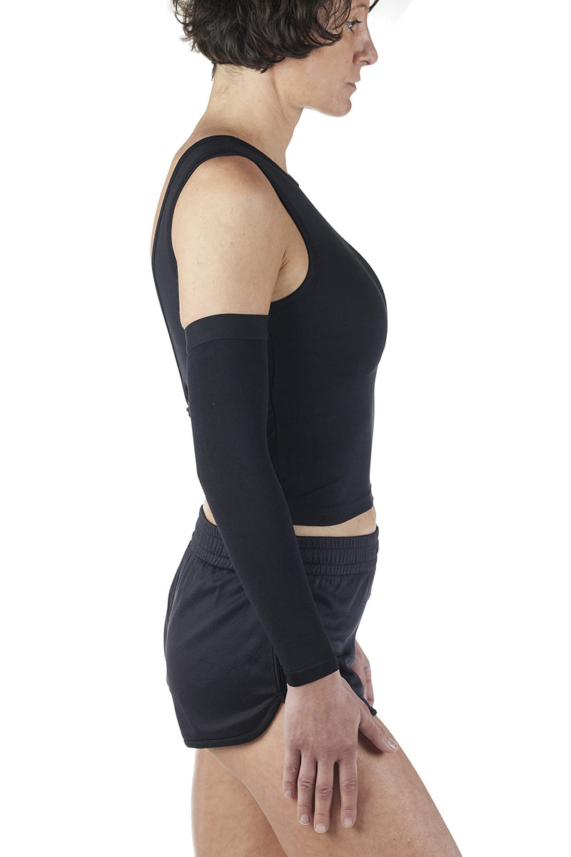 [Australia] - Mojo Compression Medical Opaque Lymphedema Compression Arm Sleeve - Wrist & Elbow - 20-30mmHg - Unisex - Black, XX-Large 
